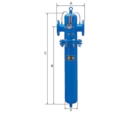 Flanged Compressed Air Filters, Grade XF7 Filteration